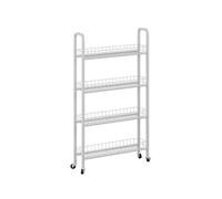 Vicco Caisson Mobile Rolivo, Blanc, 58x15cm | avec 4 compartiments, positionnable de manière flexible sur roulettes pour espaces restreints