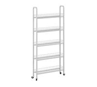 Vicco Caisson Mobile Rolivo, Blanc, 58x15cm avec 5 Compartiments, positionnable de manière Flexible sur roulettes pour espaces restreints