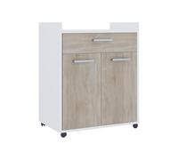 Vicco Caisson Roulant Ansel, Blanc/Sonoma, 60x40cm avec tiroirs
