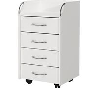 Vicco Caisson roulant Gwendolyn, 40 x 36 cm avec 4 tiroirs, Blanc