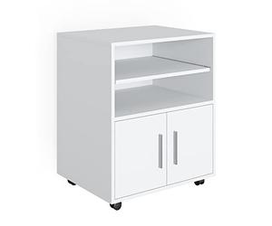 Vicco Caisson Roulant Novak, Blanc, 48.4x60.2cm | avec des surfaces de rangement ouvertes et des roulettes faciles à manœuvrer