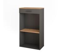 Vicco Casier à vin Repose, Chêne doré/Anthracite, 60x106cm, Convient au Rangement des Bouteilles de vin et des Livres
