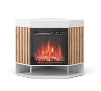 Vicco cheminée électrique Lynea, Blanc, 100cm avec Effet de Flamme réaliste et Chauffage 1800W