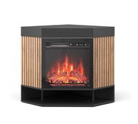 Vicco cheminée électrique Lynea, Noir, 100cm avec Effet de Flamme réaliste et Chauffage 1800W