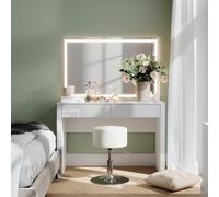 Vicco Coiffeuse Annabelle, Blanc Brillant/Blanc, 110cm