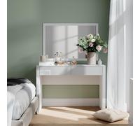 Coiffeuse Annabelle, 110cm avec 2 tiroirs, blanc brillant/blanc, Vicco