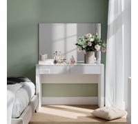 Vicco Coiffeuse Annabelle, Blanc Brillant/Blanc, 110cm avec Miroir