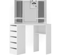 Vicco coiffeuse Arielle, 110 cm avec miroir LED, Blanc