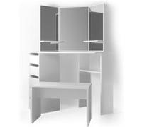 Vicco Coiffeuse Arielle, Blanc, 110cm avec banc Blanc G