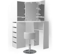 VICCO coiffeuse Arielle Blanc avec tabouret