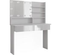 Vicco coiffeuse Azur, 120 cm avec éclairage LED, Blanc/Blanc Haute brillance