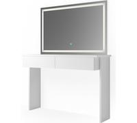 Vicco coiffeuse Azur, 120 cm avec miroir LED, Blanc
