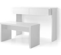 Vicco coiffeuse Azur, 120 cm sans miroir, avec banc, Blanc
