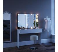 Vicco Coiffeuse Azur, Blanc, 120 cm avec éclairage LED