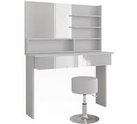 Vicco Coiffeuse Azur, Blanc, 120cm avec tabouret Blanc G