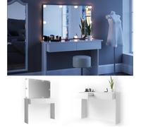 VICCO coiffeuse Azur Blanc avec LED