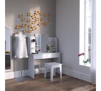 Vicco Coiffeuse Charlotte, Blanc, 108 cm avec Miroir