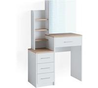 Vicco Coiffeuse Conrada, Blanc/Sonoma/Sonoma, 80 cm