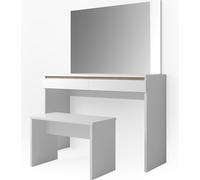 Vicco coiffeuse Emma, 120 cm avec banc, Blanc
