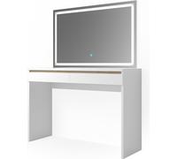 Vicco coiffeuse Emma, 120 cm avec miroir LED, Blanc