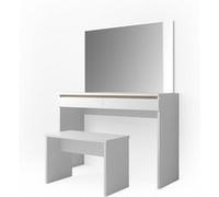 Vicco Coiffeuse Emma, Blanc, 120cm avec banc Blanc G