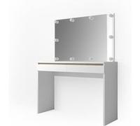 Vicco coiffeuse Emma, Blanc, 120 cm avec éclairage LED