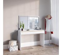 Vicco Coiffeuse Emma, Blanc, 120cm avec Miroir LED