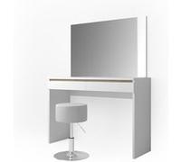 Vicco coiffeuse Emma, 120 cm avec tabouret, Blanc