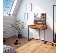 Vicco Coiffeuse Fyrk, Bois Antique, 80cm, adapté comme siège et Surface de Rangement pour la Zone de Maquillage