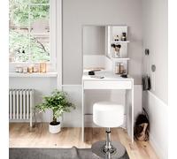 Vicco Coiffeuse Isabelle, Blanc, 60 cm avec Tabouret