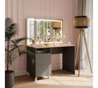 Vicco Coiffeuse Karen, Anthracite/Artisan, 110cm avec Miroir LED