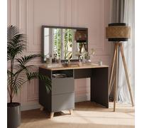 Vicco Coiffeuse Karen, Anthracite/Artisan, 110cm avec tiroirs