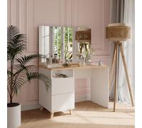 Vicco Coiffeuse Karen, Blanc/Artisan, 110cm avec Miroir