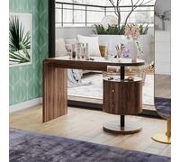 Vicco Coiffeuse Lara, Chêne Rustique, 120cm avec 2 tiroirs, Grande Surface de Table pour Maquillage, Bijoux et Accessoires de Coiffure