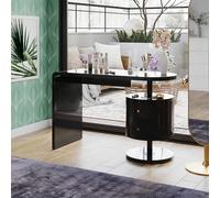 Vicco Coiffeuse Lara, Noir Haute Brillance, 120cm