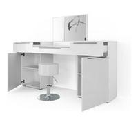 Vicco Coiffeuse Lilli, Blanc, 190cm avec tabouret Blanc G