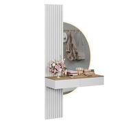 Coiffeuse Melina 100cm avec miroir LED Blanc/Chêne Vicco 58447