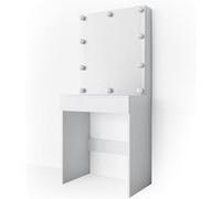 Vicco Coiffeuse Melle, Blanc, 68 cm avec éclairage LED