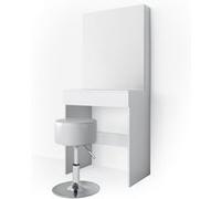 Vicco Coiffeuse Melle, Blanc, 68cm avec tabouret Blanc G