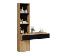 Vicco Coiffeuse Melora, Chêne/Noir, 100cm, pour Le Rangement des cosmétiques et Accessoires