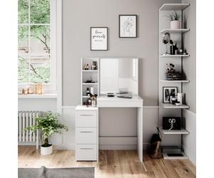 Vicco Coiffeuse Meryl, Blanc, 80cm, Convient pour Le Maquillage, la Coiffure et Le Rangement des cosmétiques