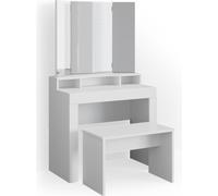 Vicco coiffeuse Nora, 90 cm avec banc, Blanc