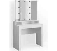 Vicco coiffeuse Nora, 90 cm avec éclairage LED, Blanc