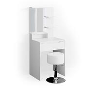 Vicco coiffeuse Ruben, Blanc, 60 cm avec tabouret