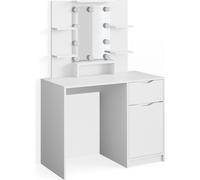 Vicco Coiffeuse Ruben Little, Blanc, 100 cm avec éclairage LED