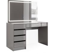 Vicco Coiffeuse Sherry, Gris, 120 cm avec Miroir LED