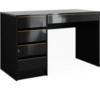 Vicco Coiffeuse Sherry, 120 cm sans miroir, Noir Haute brillance