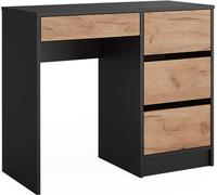 Vicco Coiffeuse Sherry, 90x75cm sans miroir, Anthracite/chêne doré