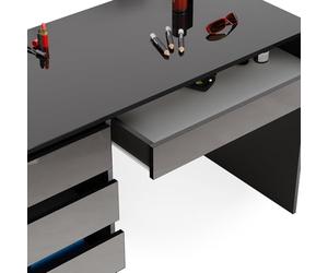 Vicco Coiffeuse Sherry, Anthracite, 120cm, 5 tiroirs pour différents Besoins de Rangement