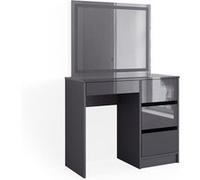 Vicco Coiffeuse Sherry, Anthracite, 90cm avec miroir LED Anthracite G